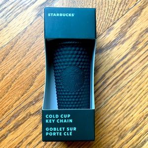 New Starbucks 2022 Matte Dark Green Jelly Studded Tumbler Cold Cup Keychain